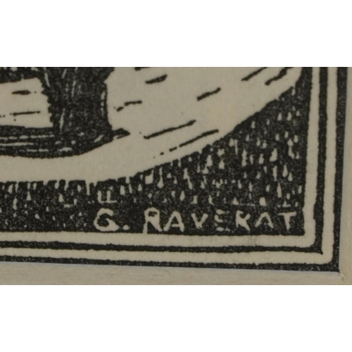 513A - Gwen Raverat - The River Ver and The River Darent, pair of wood engravings, each inscribed Published... 