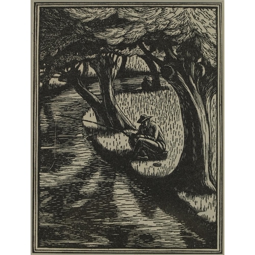 513A - Gwen Raverat - The River Ver and The River Darent, pair of wood engravings, each inscribed Published... 