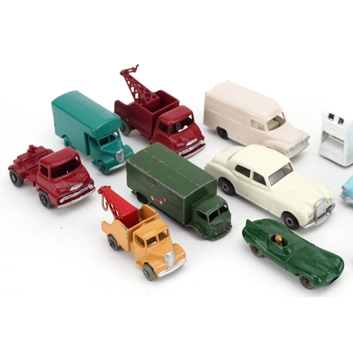 1441 - Lesney diecast vehicles including D Type Jaguar and Lomas ambulance