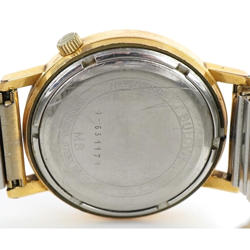 2368 - Bulova, gentlemen's Bulova Accutron wristwatch with date aperture, the case numbered 1-631171, 34mm ... 