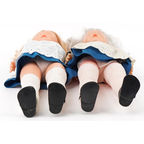 1399 - Two vintage Poppet Walk 'n Talk dolls by Palitoy, 58cm high