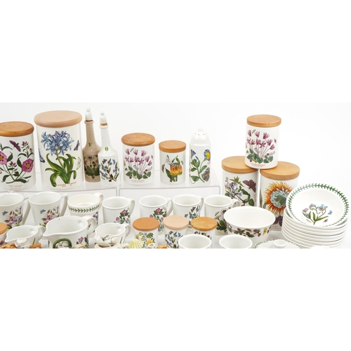 484 - Large collection of Portmeirion Botanic Garden dinnerware, teaware and storage jars, the largest 21c... 