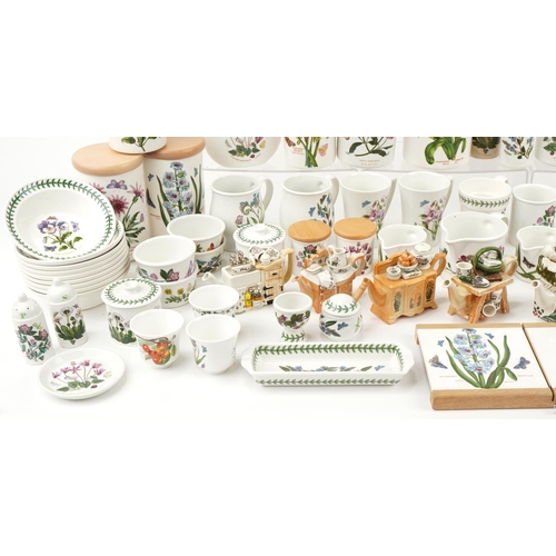 484 - Large collection of Portmeirion Botanic Garden dinnerware, teaware and storage jars, the largest 21c... 