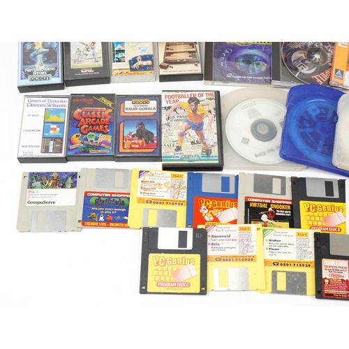 1447 - Collection of vintage PC and games console games including PlayStation