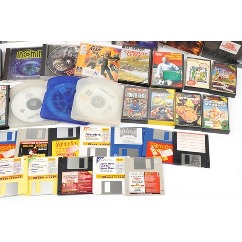 1447 - Collection of vintage PC and games console games including PlayStation