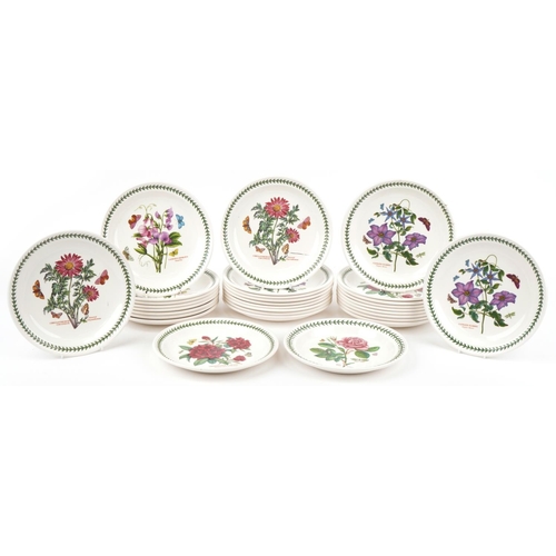 489 - Thirty Portmeirion Botanic Garden dinner plates, 27cm in diameter