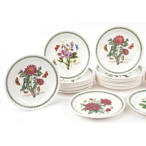 489 - Thirty Portmeirion Botanic Garden dinner plates, 27cm in diameter