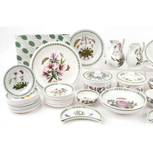 485 - Large collection of Portmeirion Botanic Garden dinnerware including a pair of lidded tureens, jugs a... 