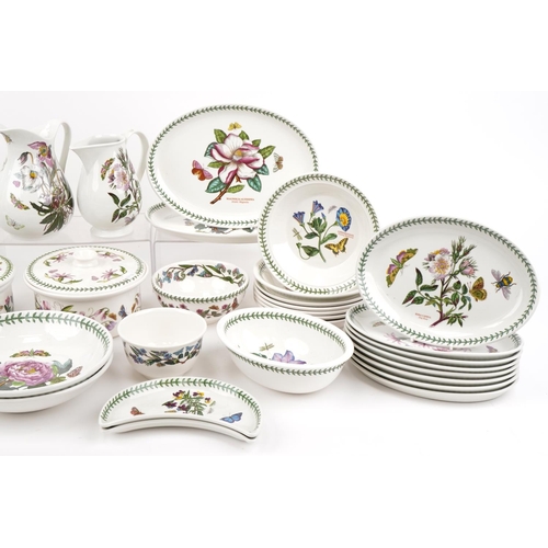 485 - Large collection of Portmeirion Botanic Garden dinnerware including a pair of lidded tureens, jugs a... 