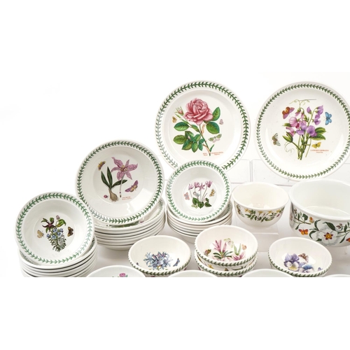 486 - Large collection of Portmeirion Botanic Garden plates, bowls and dishes, the largest 27cm in diamete... 