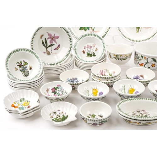 486 - Large collection of Portmeirion Botanic Garden plates, bowls and dishes, the largest 27cm in diamete... 