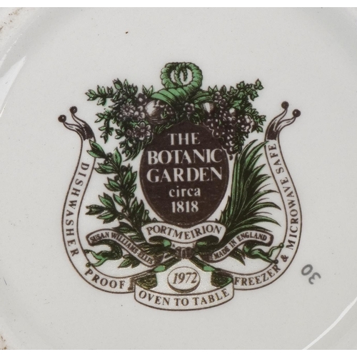 487 - Large collection of Portmeirion Botanic Garden plates, cups with saucers and ramekins, the largest 2... 