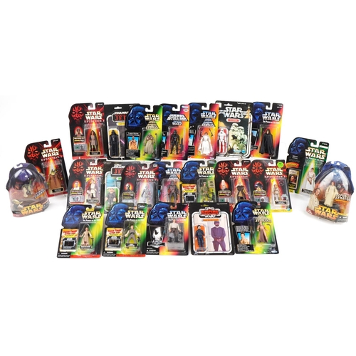 1433 - Twenty three Star Wars action figures by Kenner housed in sealed blister packs, some French includin... 