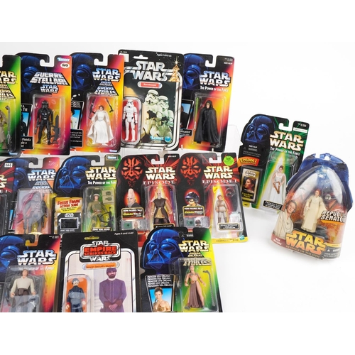 1433 - Twenty three Star Wars action figures by Kenner housed in sealed blister packs, some French includin... 