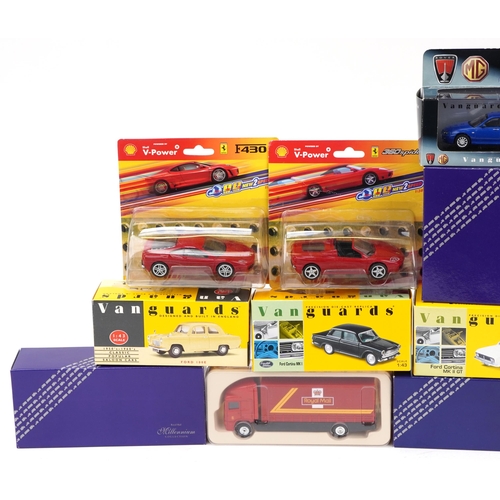 1475A - Fourteen diecast vehicles in boxes and blister packs including Vanguards and Corgi