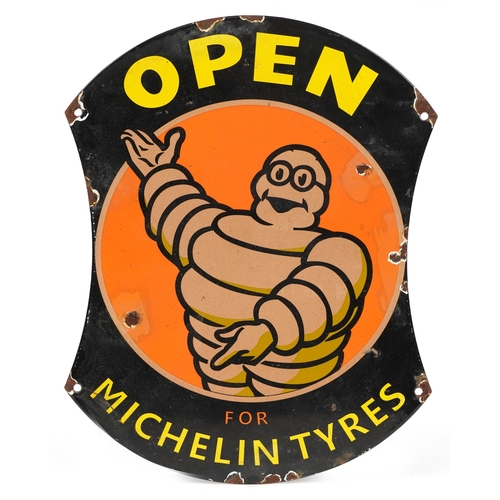 65 - Michelin Tyres enamel advertising sign, 35cm x 27cm