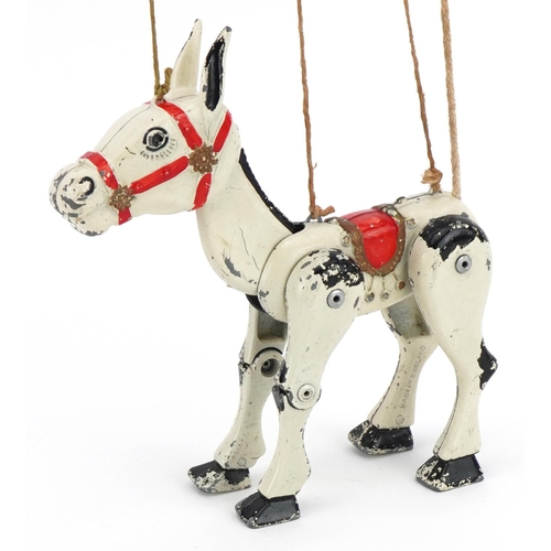 1444 - Early 20th century diecast articulated Muffin the Mule puppet