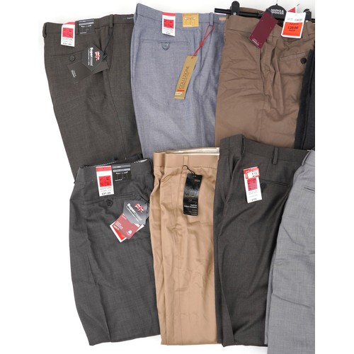 631 - Ten pairs of as new gentlemen's Marks & Spencer trousers including Collezione, sizes 34 inch and 36 ... 