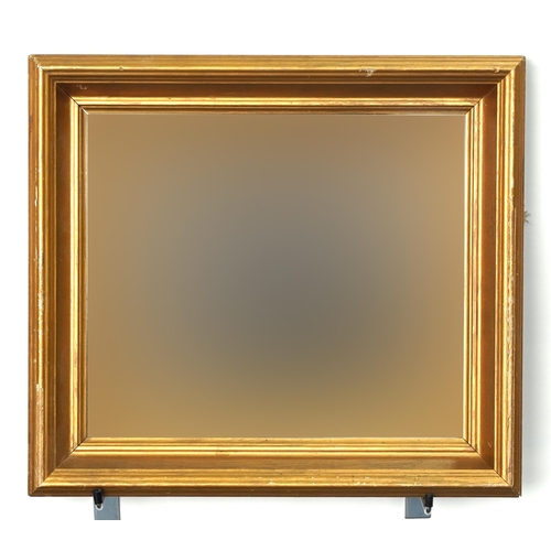 1087 - Two square gilt framed wall hanging mirrors, the largest 48cm x 48cm