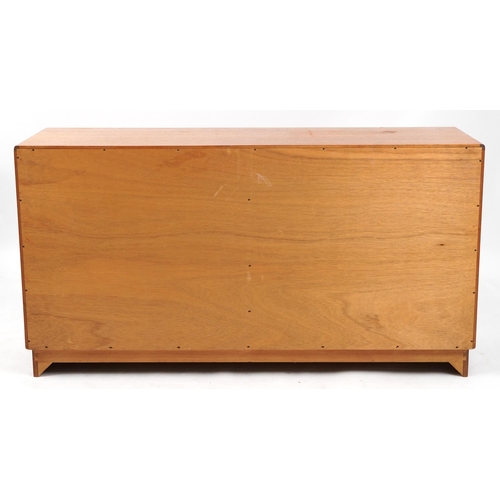 1057 - Mid century G Plan Fresco teak eight drawer chest, 76cm H x 142cm W x 44cm D