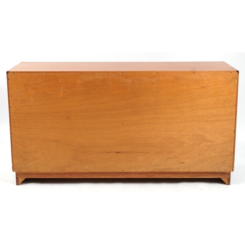 1117 - Mid century G Plan Fresco teak eight drawer chest, 76cm H x 142cm W x 44cm D