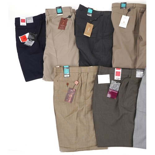 635 - Ten pairs of as new gentlemen's Marks & Spencer trousers, sizes 34 inch and 36 inch waist and 29 inc... 