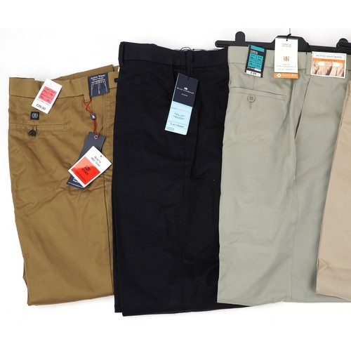 629 - Six pairs of as new gentlemen's trousers including Marks & Spencer and Blue Harbour, sizes 34 inch a... 