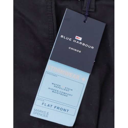 629 - Six pairs of as new gentlemen's trousers including Marks & Spencer and Blue Harbour, sizes 34 inch a... 