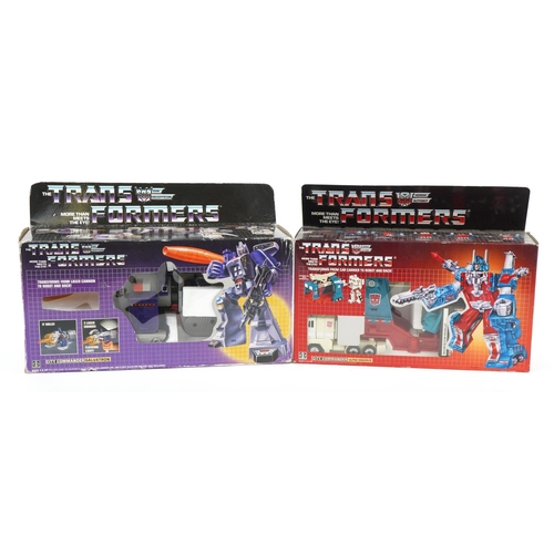 1481 - Two 1980s The Transformers vehicles with boxes by Hasbro comprising City Commander Ultra Magnus and ... 