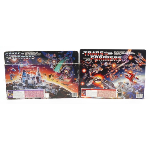 1481 - Two 1980s The Transformers vehicles with boxes by Hasbro comprising City Commander Ultra Magnus and ... 