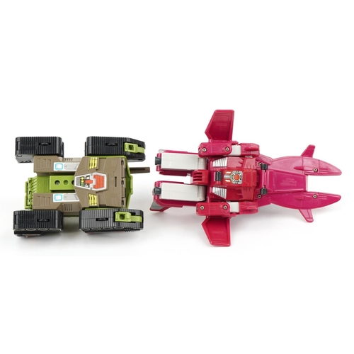 1480 - Two 1980s The Transformers vehicles with boxes by Hasbro comprising Targetmaster Misfire and Headmas... 