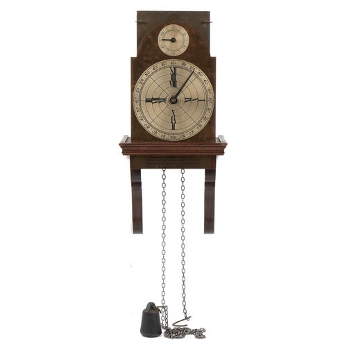 156 - Thwaites & Reed Ltd, mahogany and brass Benjamin Franklin design wall clock, limited edition 477/100... 