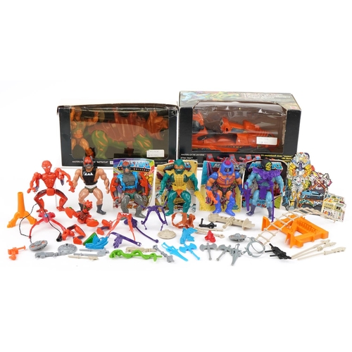 1471 - Collection of 1980s Masters of the Universe and He-Man action figures and accessories, two with boxe... 