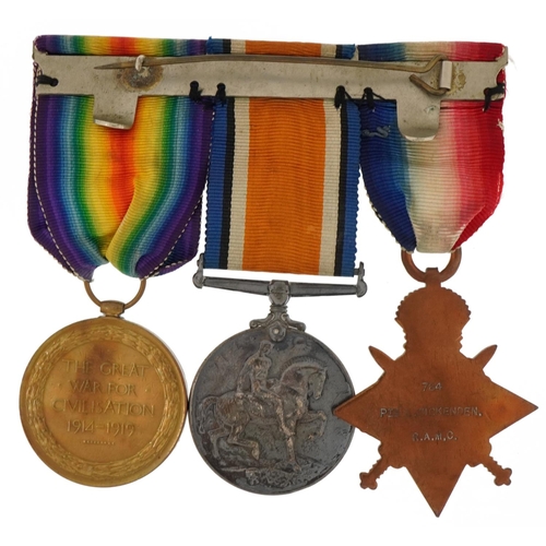 1509 - British military World War I trio with Mons star and 5th Aug-22nd Nov 1914 bar awarded to 784PTE.L.W... 