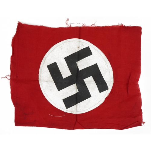 1548 - German military interest Swastika cloth fragment, 29 24