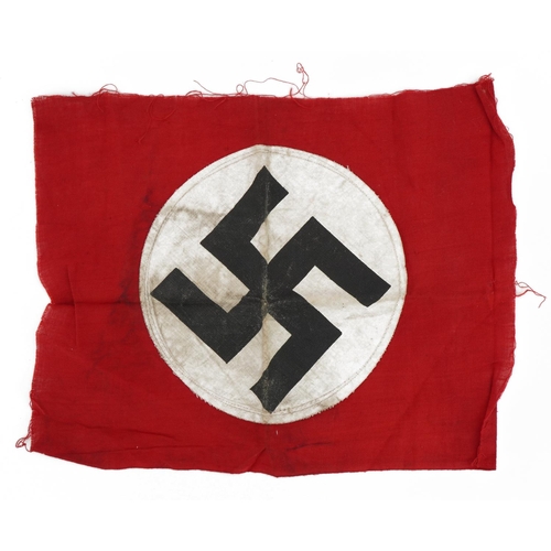 1548 - German military interest Swastika cloth fragment, 29 24