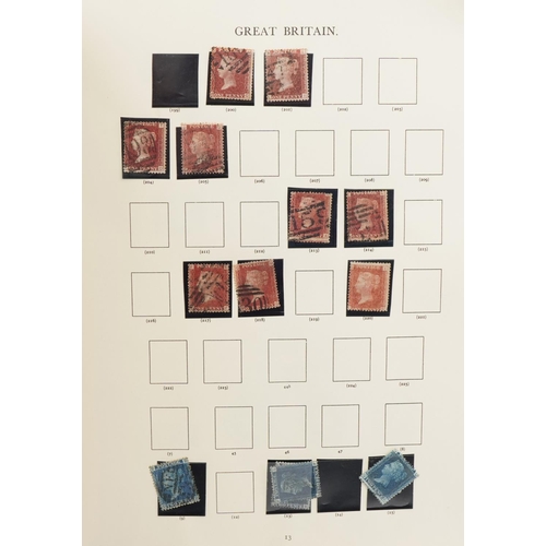 1629A - Victorian and later stamps arranged in a stock book including Penny Black, Tuppeny Blues, Penny Reds... 