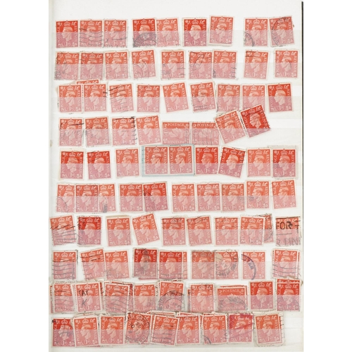 1627 - Collection of Victorian and later stamps arranged in a stock book including Penny Reds, Jubilee issu... 