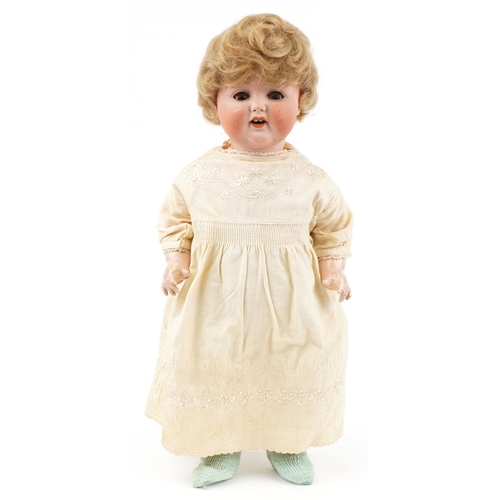 1387 - Armand Marseille, 19th century German bisque headed doll with composite body and limbs, numbered 996... 