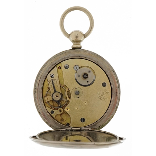 2382 - Two gentlemen's open face pocket watches comprising Smiths and an Argentan example engraved Beaucour... 