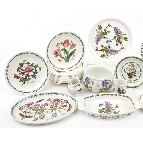 483 - Portmeirion dinner ware, predominantly Botanic Garden, including twenty four dinner plates and meat ... 