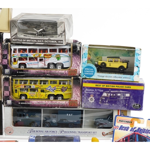 1467 - Collection of vintage and later toys including diecast vehicles with boxes