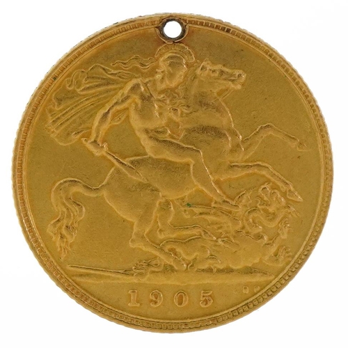 2033 - Edward VII 1905 gold half sovereign