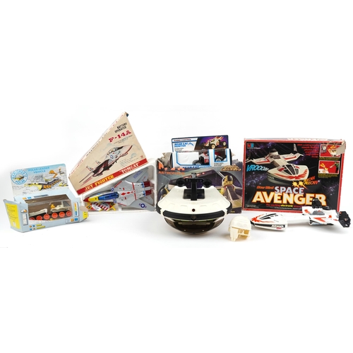 1466 - Collection of vintage toys with boxes including Space Avenger Star Bird, battery operated Tomcat jet... 