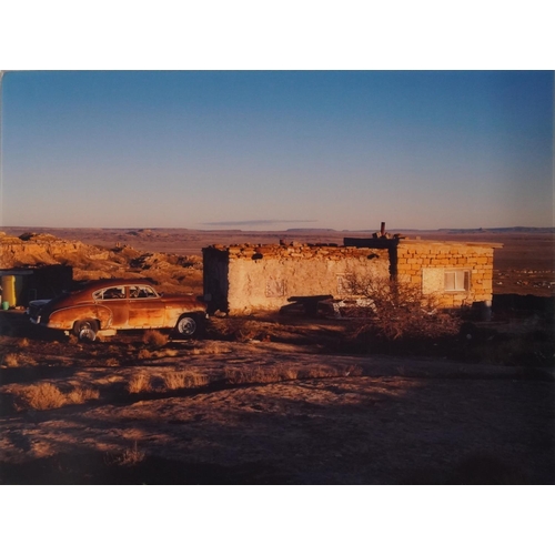 577 - James Gooding - Abandoned landscapes, two contemporary coloured photographs with 'State' Photographi... 