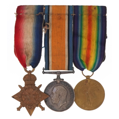 1508 - British military World War I trio awarded to K.15932.A.T.NICOL,ACT.L.STO.R.N.