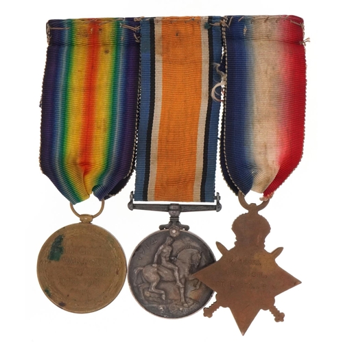 1508 - British military World War I trio awarded to K.15932.A.T.NICOL,ACT.L.STO.R.N.