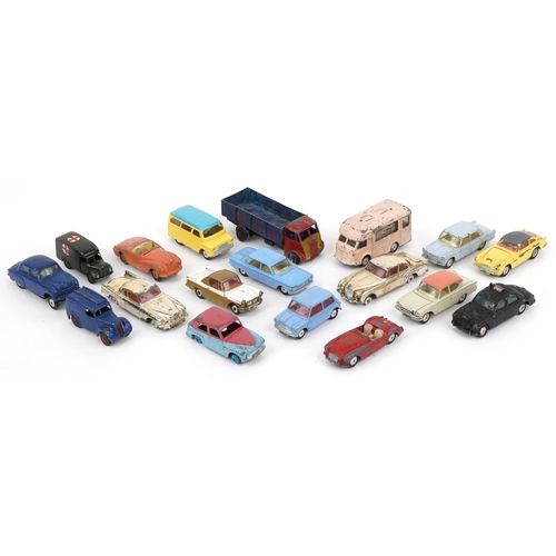 1493 - Collection of vintage Dinky and Corgi diecast vehicles including Guy, Vauxhall Velox and Hillman Min... 