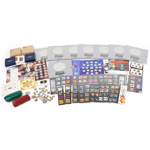 1630 - Coins, stamps and related ephemera including Royal Mint presentation packs and Sainsbury's Makers of... 