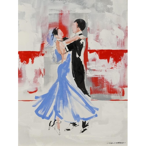 220 - Nigel J Greaves - Dance With Me, oil on board, certificate of authenticity verso, mounted and framed... 